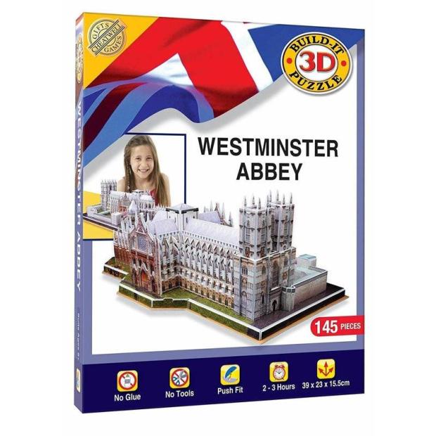 3D Wesminseter Abbey Jigsaw Puzzle 145 Piece Build Your Own Model Kit  |   Construction toys Construction toys Construction toys