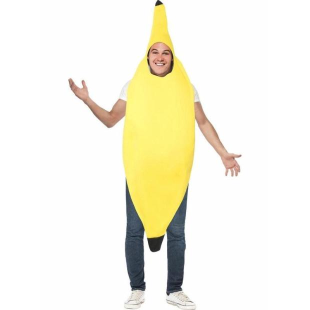 Adult Banana Costume Fancy Dress Fruit Outfit Hen Stag Comedy Funny Party  |   Food and drink FANCY DRESS Food & drink