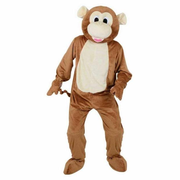 Adult Cheeky Monkey Mascot Costume Unisex Jungle Animal Fancy Dress Outfit  |   Animal Animal Animal