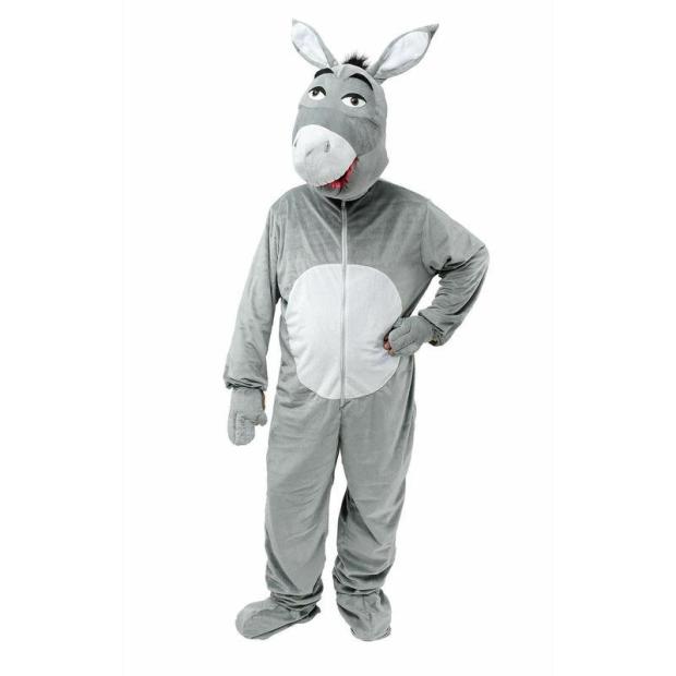 Adult Donkey Fancy Dress Costume Shrek Animal Farm Big Head Mascot Outfit  |   Animal Animal Animal