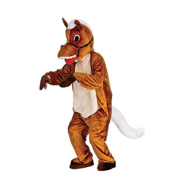 Adult Horse Mascot Costume Animal Pantomime Fancy Dress Outfit  |   Animal Animal Animal