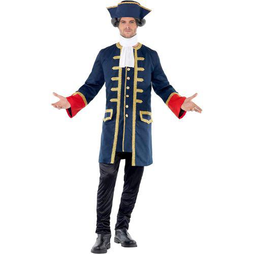 Adult Men’s Pirate Commander Navy Admiral Fancy Dress Costume  |   Pirate FANCY DRESS Pirate