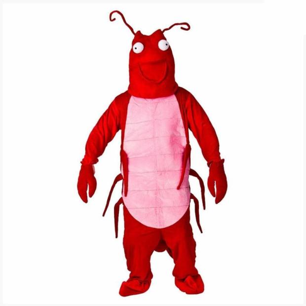 Adult Red Lobster Mascot Costume Funny Sports Fancy Dress Outfit  |   Animal Animal Animal