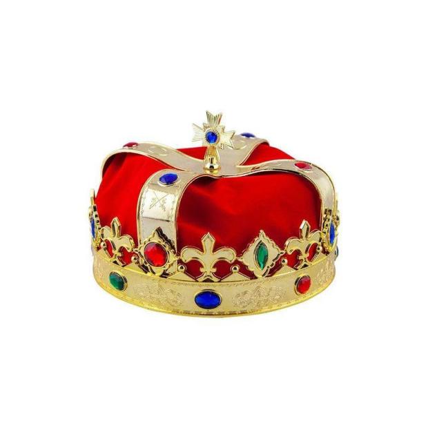 Adult Unisex Deluxe Royal Crown King Queen Fancy Dress Accessory – One Size  |   Historical FANCY DRESS Historical