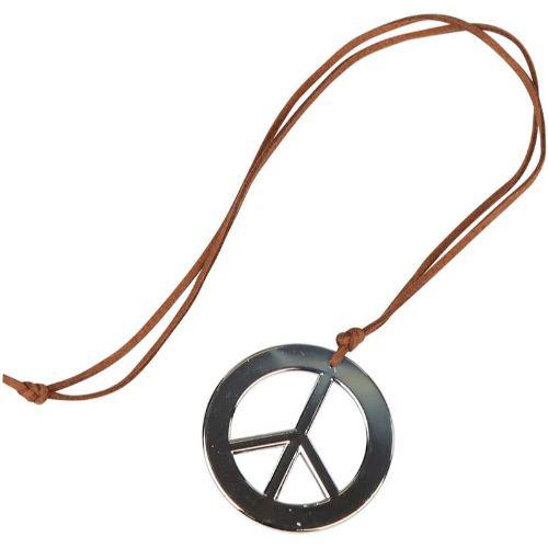 Adult Unisex Hippie Hippy Peace Sign Necklace Fancy Dress Accessory  |   Hippie FANCY DRESS Hippie