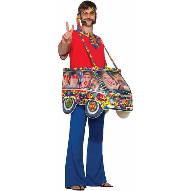 Adult Unisex Hippie Van Step In Fancy Dress Costume – One Size  |   Hippie FANCY DRESS Hippie