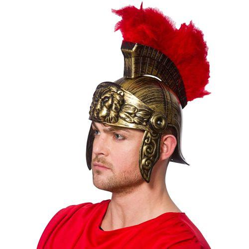 Adult Unisex Roman Gladiator Centurion Feathered Helmet Fancy Dress Accessory  |   Historical FANCY DRESS Historical