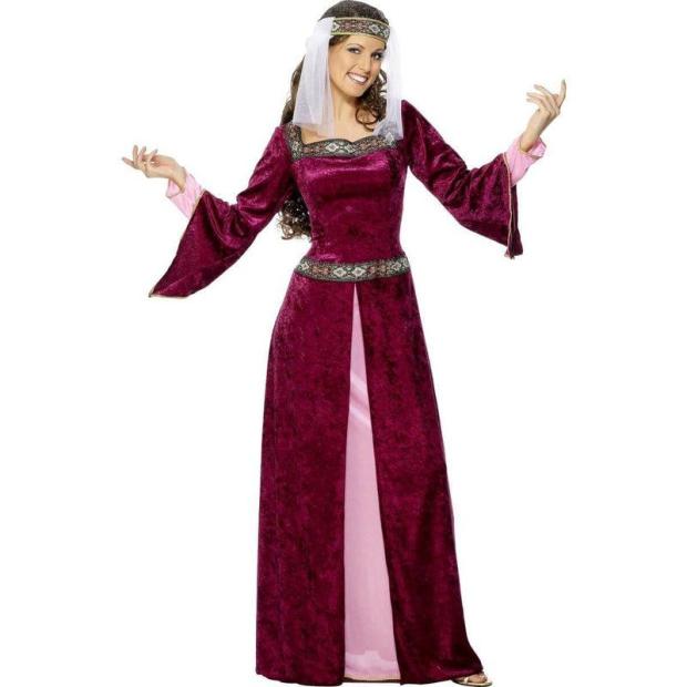 Adult Women’s Deluxe Maid Marion Fancy Dress Costume Medieval Party Outfit  |   Historical FANCY DRESS Historical