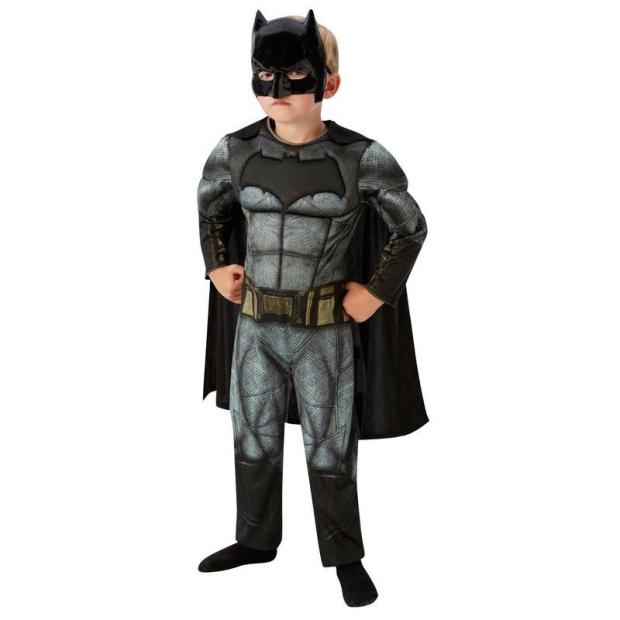 Boys Deluxe Batman Costume Superhero Justice League Halloween Fancy Dress Outfit  |   Superhero FANCY DRESS Superhero