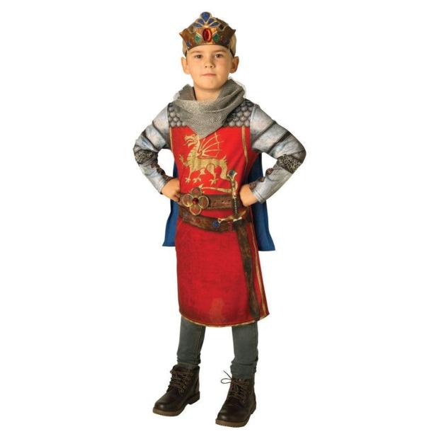 Boys Deluxe King Arthur Costume Medieval Prince Child Fancy Dress Outfit  |   Historical FANCY DRESS Historical