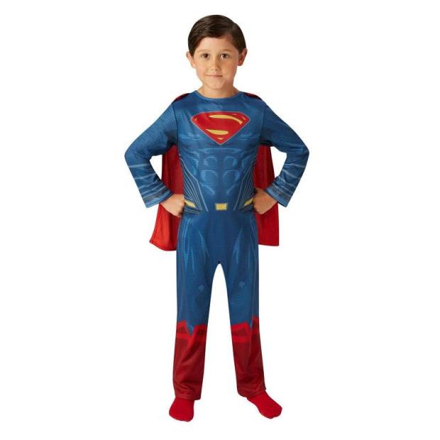 Boys Superman Costume Justice League Superhero Fancy Dress Outfit  |   Superhero FANCY DRESS Superhero