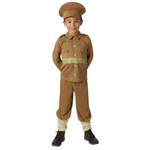 Boys WW1 Soldier Costume World War Historical Army Fancy Dress Outfit  |   Historical FANCY DRESS Historical