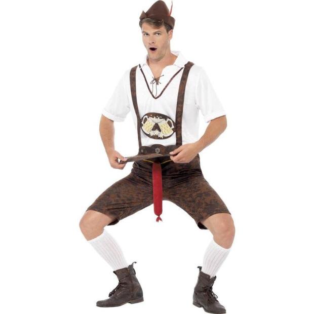 Brad Wurst Oktoberfest Beer Man German Lederhosen Fancy Dress Costume  |   Food and drink FANCY DRESS Food & drink