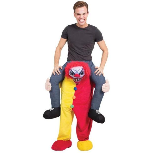 Bristol Novelty Scary Clown Piggy Back Costume, One Size  |   Clown Clown Clown