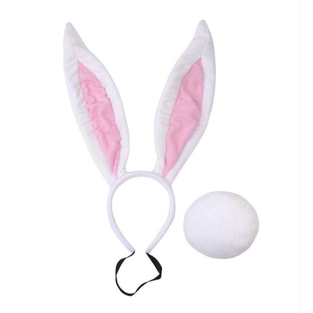 Child Big Bunny Ear & Tail Set Boys Girls Book Day Animals Fancy Dress  |   Animal Animal Animal