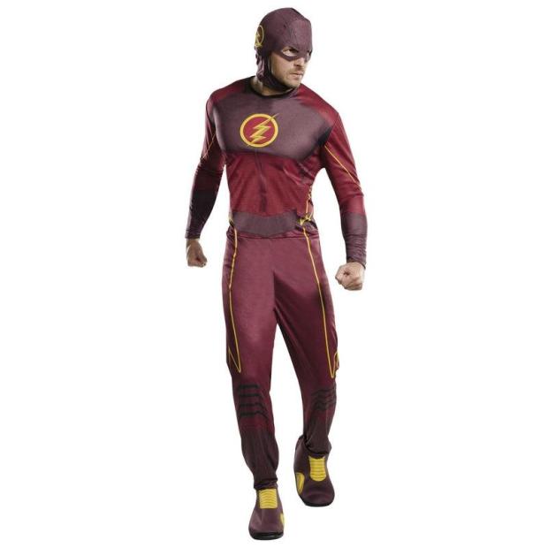 Classic Flash Superhero Costume DC Comic TV Series Adult Fancy Dress Outfit  |   Superhero FANCY DRESS Superhero