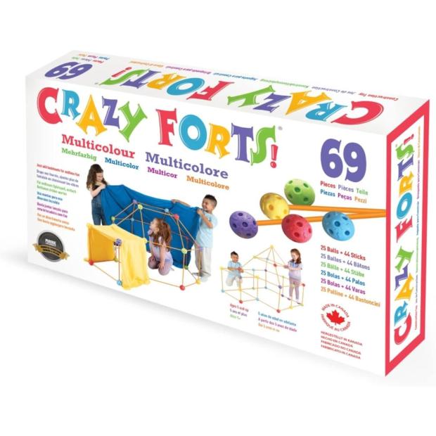 Crazy Forts 69 Piece Multi-Coloured Edition  |   Construction toys Construction toys Construction toys