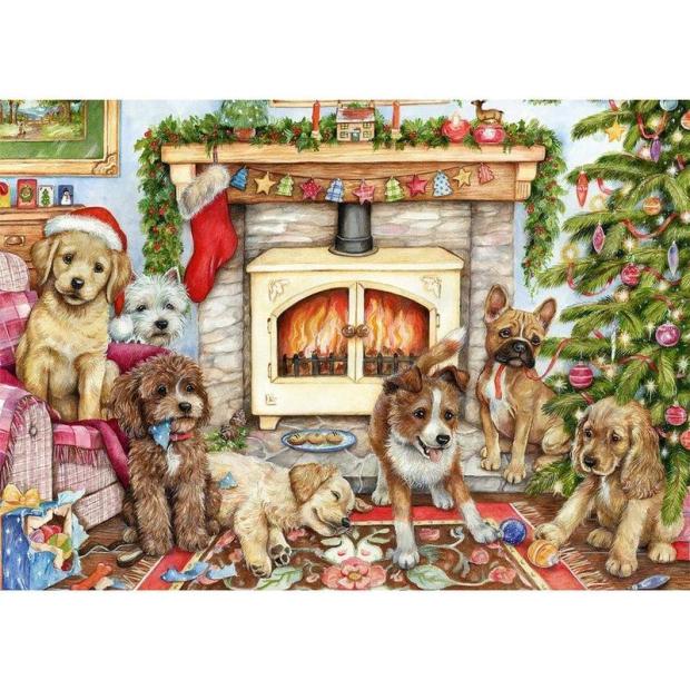 Falcon Christmas Puppies 500 Piece Jigsaw Puzzle  |   Galt toys EDUCATIONAL Galt toys