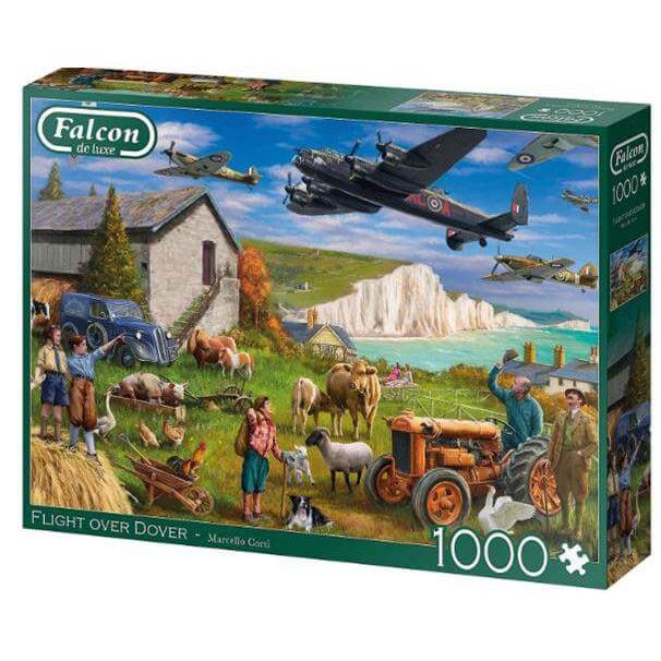 Falcon De Luxe Flight Over Dover 1000 Piece Jigsaw Puzzle  |   Galt toys EDUCATIONAL Galt toys