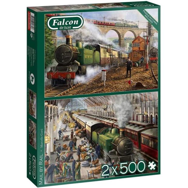 Falcon De Luxe Mail by Rail 2 x 500 Piece Jigsaw Puzzles  |   Galt toys EDUCATIONAL Galt toys