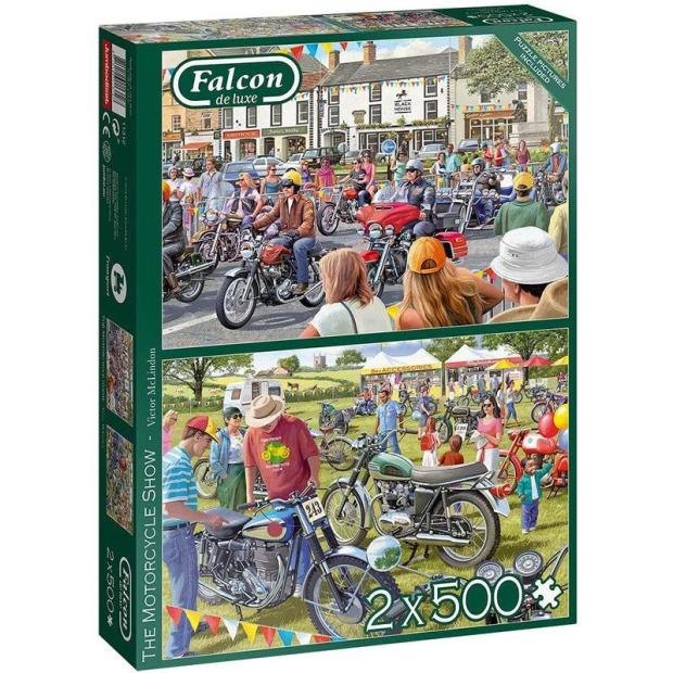 Falcon de luxe The Motorcycle Show 2 x 500 Piece Puzzle  |   Galt toys EDUCATIONAL Galt toys