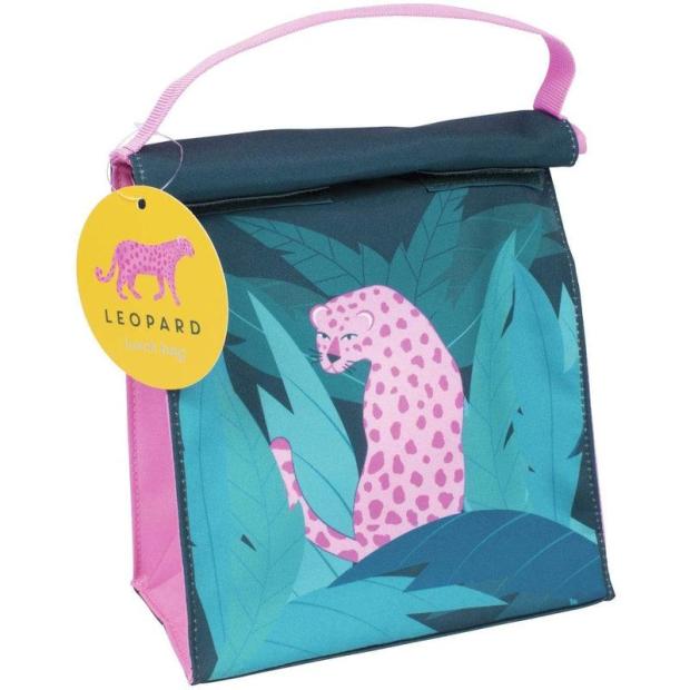 Fizz Creations Leopard Printed Lunch Bag, Multi Coloured, 18 cm x 22 cm  |   Back To School ARTS & CRAFTS Back To School