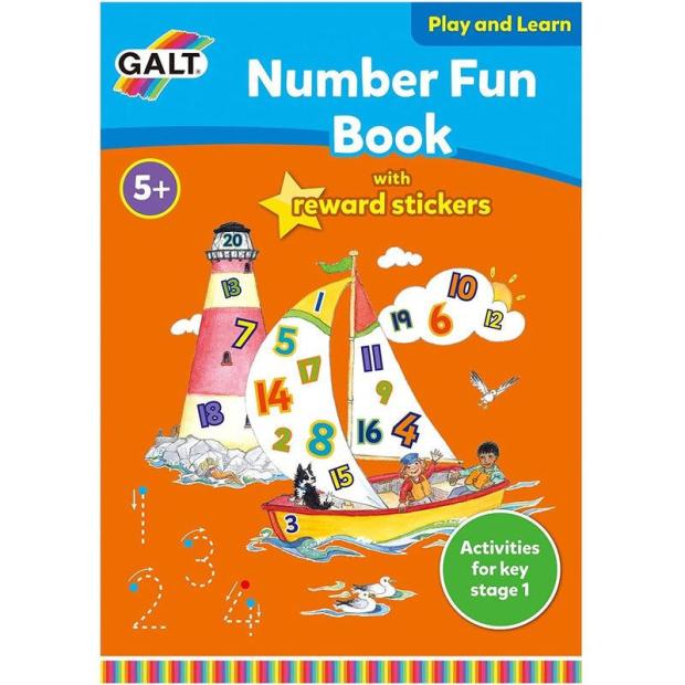 Galt Toys Home Learning Books Number Fun with Reward Stickers  |   Galt toys EDUCATIONAL Galt toys