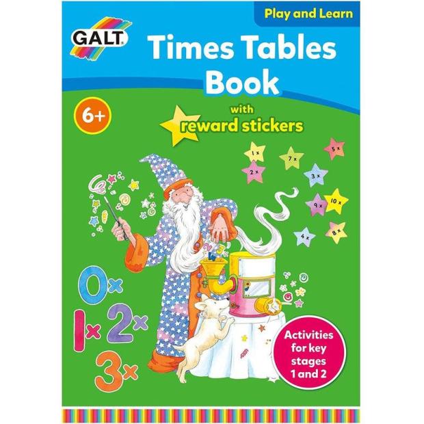 Galt Toys Home Learning Books Times Tables with Reward Stickers  |   Galt toys EDUCATIONAL Galt toys