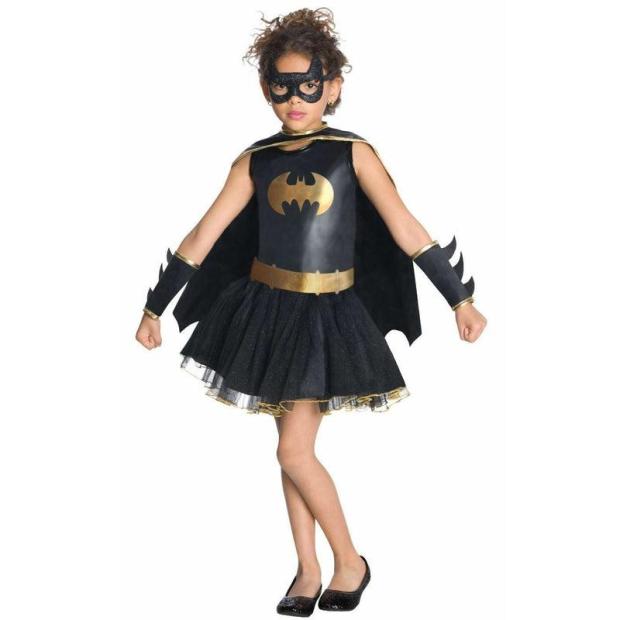 Girls Deluxe Batgirl Costume Superhero Batman Kids Fancy Dress Halloween Outfit  |   Superhero FANCY DRESS Superhero