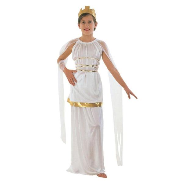 Girls Grecian Greek Roman Goddess Athena Book Week Fancy Dress Costume Outfit  |   Historical FANCY DRESS Historical