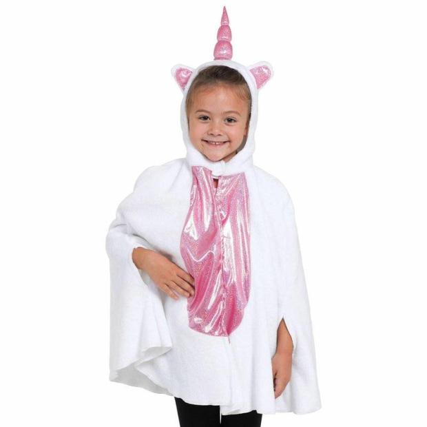 Girls Unicorn Hoodie Cape Child Fantasy Fancy Dress Outfit Kids  |   Animal Animal Animal