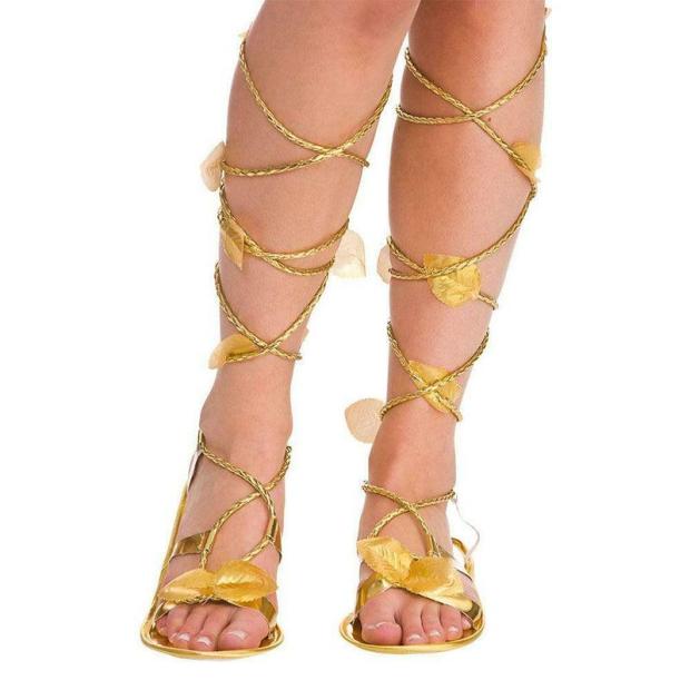 Gold Cleopatra Roman Sandals Fancy Dress Costume Accessory  |   Historical FANCY DRESS Historical