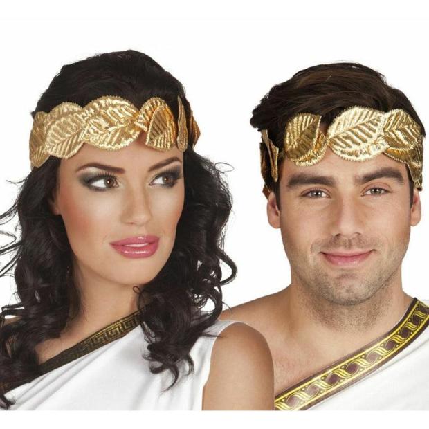 Gold Laurel Wreath Headband Unisex Greek Gods Roman Fancy Dress Accessory  |   Historical FANCY DRESS Historical