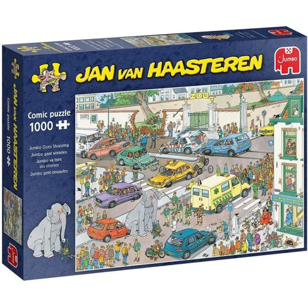 Jan van Haasteren Jumbo Goes Shopping 1,000 Piece Puzzle  |   Galt toys EDUCATIONAL Galt toys