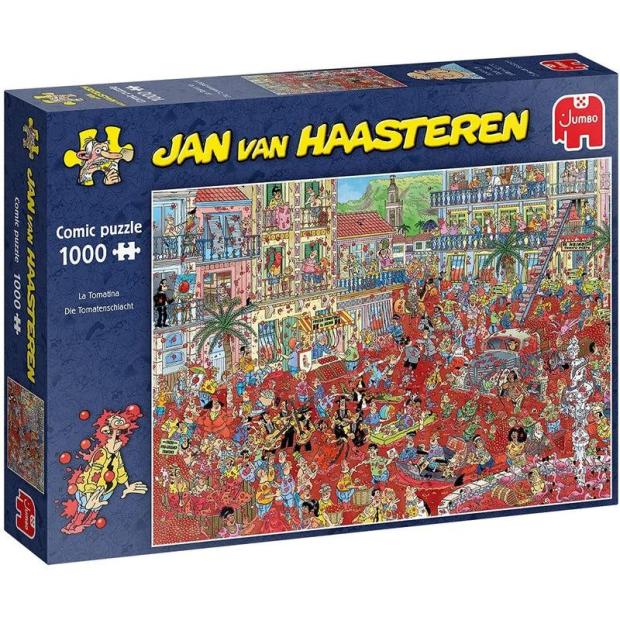 Jumbo 20043 Jan van Haasteren La Tomatina 1,000 piece puzzle  |   Galt toys EDUCATIONAL Galt toys