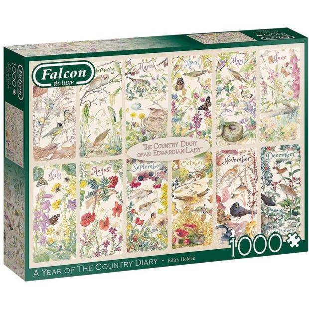 Jumbo, Falcon de luxe – A Year of The Country Diary, Jigsaw Puzzles for Adults, 1,000 piece  |   Galt toys EDUCATIONAL Galt toys