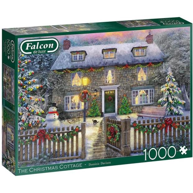 Jumbo, Falcon de luxe – The Christmas Cottage, Jigsaw Puzzles for Adults, 1,000 piece  |   Galt toys EDUCATIONAL Galt toys