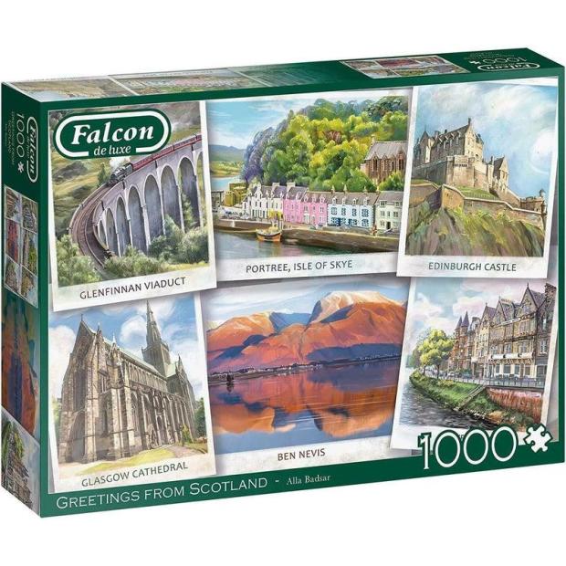 Jumbo Falcon Deluxe 1000 Piece Jigsaw – Greetings from Scotland  |   Galt toys EDUCATIONAL Galt toys