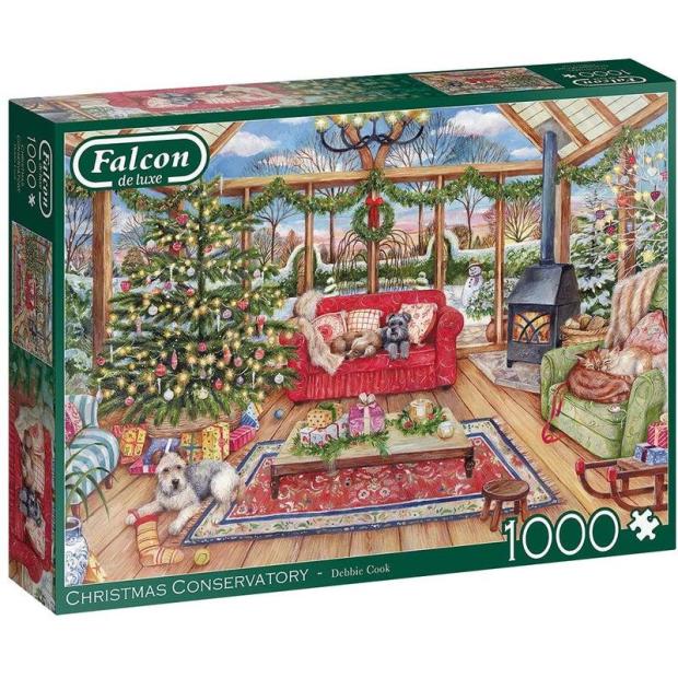 Jumbo Games Falcon De Luxe Christmas Conservatory 1000 Piece Jigsaw Puzzle  |   Galt toys EDUCATIONAL Galt toys