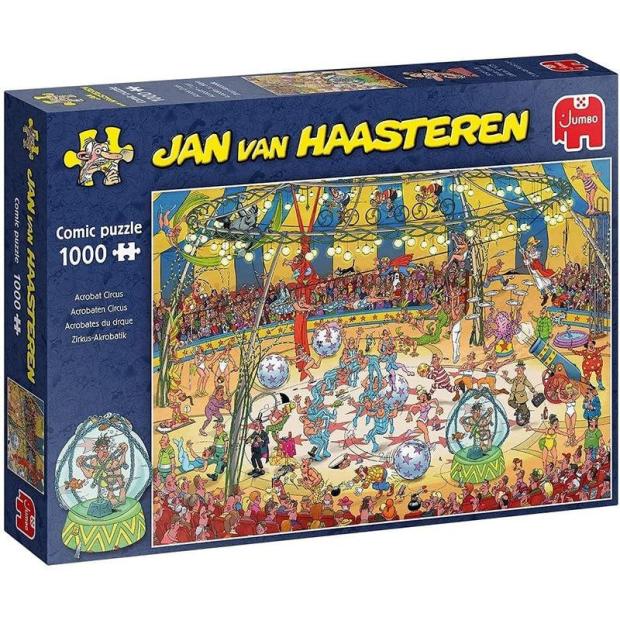 Jumbo, Jan Van Haasteren – Acrobat Circus, Jigsaw Puzzles for Adults, 1,000 piece  |   Galt toys EDUCATIONAL Galt toys