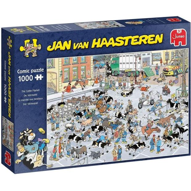 Jumbo, Jan Van Haasteren – The Cattle Market, Jigsaw Puzzles for Adults, 1,000 piece  |   Galt toys EDUCATIONAL Galt toys