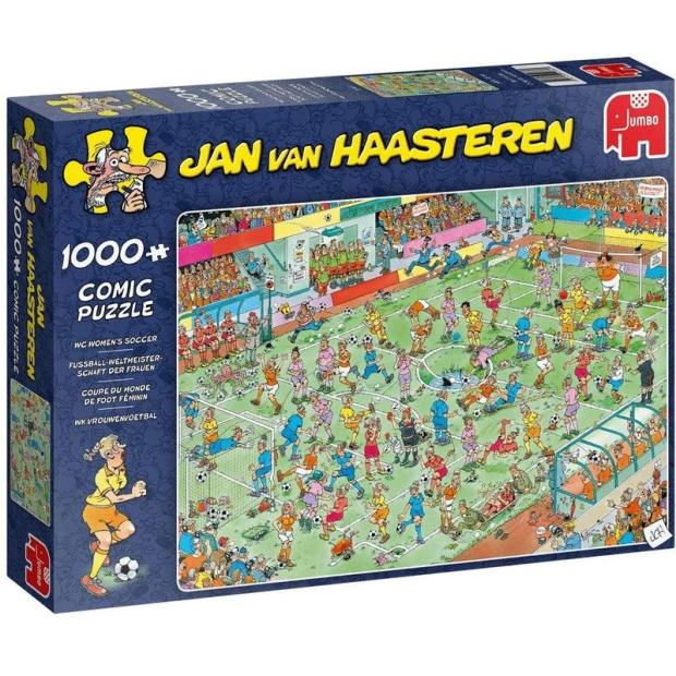 Jumbo, Jan Van Haasteren – World Championship Women’s Soccer, Jigsaw Puzzles for Adults, 1,000 piece  |   Galt toys EDUCATIONAL Galt toys