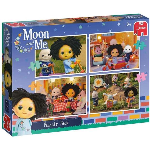 Jumbo, Moon and Me – 4 in 1 Puzzle Pack, Kids Jigsaw Puzzle, 80 piece, Ages 3 Years Plus  |   Galt toys EDUCATIONAL Galt toys