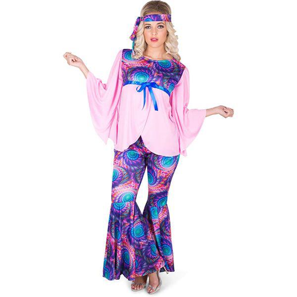 Karnival Boho Flower Power Women’s 70’s Hippie Fancy Dress Costume  |   Hippie FANCY DRESS Hippie