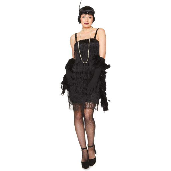 Karnival Charleston Flapper 1920’s Women’s Fancy Dress Costume – Black  |   Historical FANCY DRESS Historical