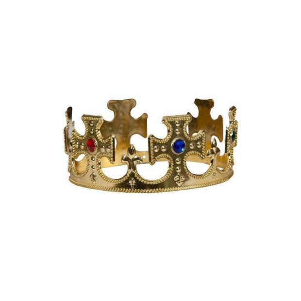 King/Queen Gold Crown Adults Fancy Dress Costume Accessory Hat/Headwear  |   Historical FANCY DRESS Historical