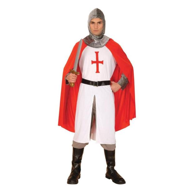 Knight Crusader Costume Medieval St George King Arthur Fancy Dress Outfit  |   Historical FANCY DRESS Historical