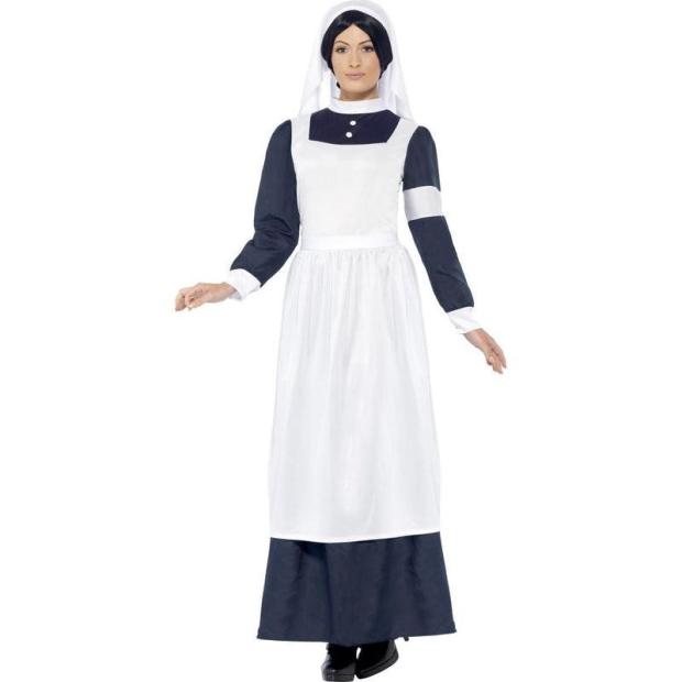 Ladies Great War Nurse Midwife WW1 Nightingale Fancy Dress Costume Adult Outfit  |   Historical FANCY DRESS Historical