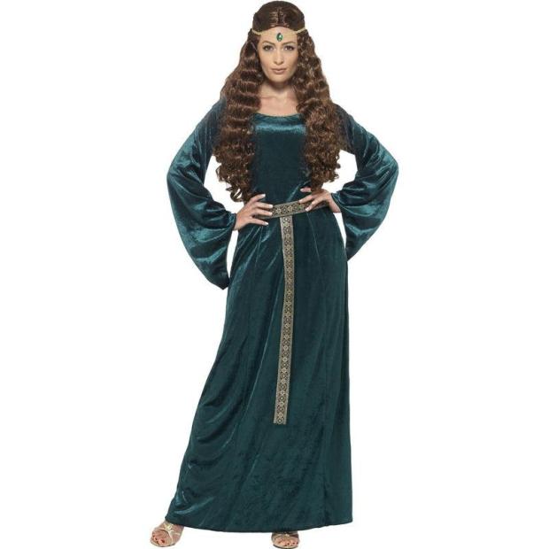 Ladies Medieval Maiden Maid Marion Juliet Fancy Dress Costume Adult Outfit  |   Historical FANCY DRESS Historical