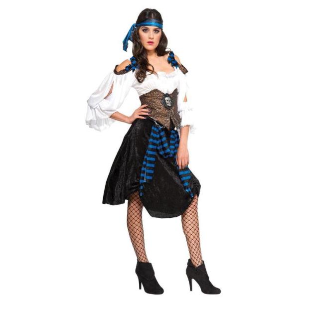 Ladies Rum Runner Pirate Costume Fancy Dress Adults Halloween Outfit  |   Pirate FANCY DRESS Pirate